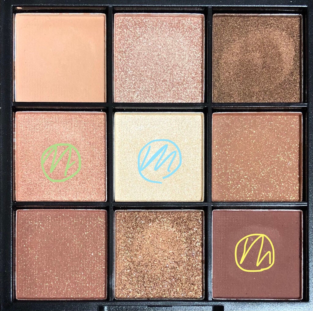 UR GLAM BLOOMING EYE COLOR PALETTE/U R GLAM/アイシャドウパレットを使ったクチコミ(3枚目)