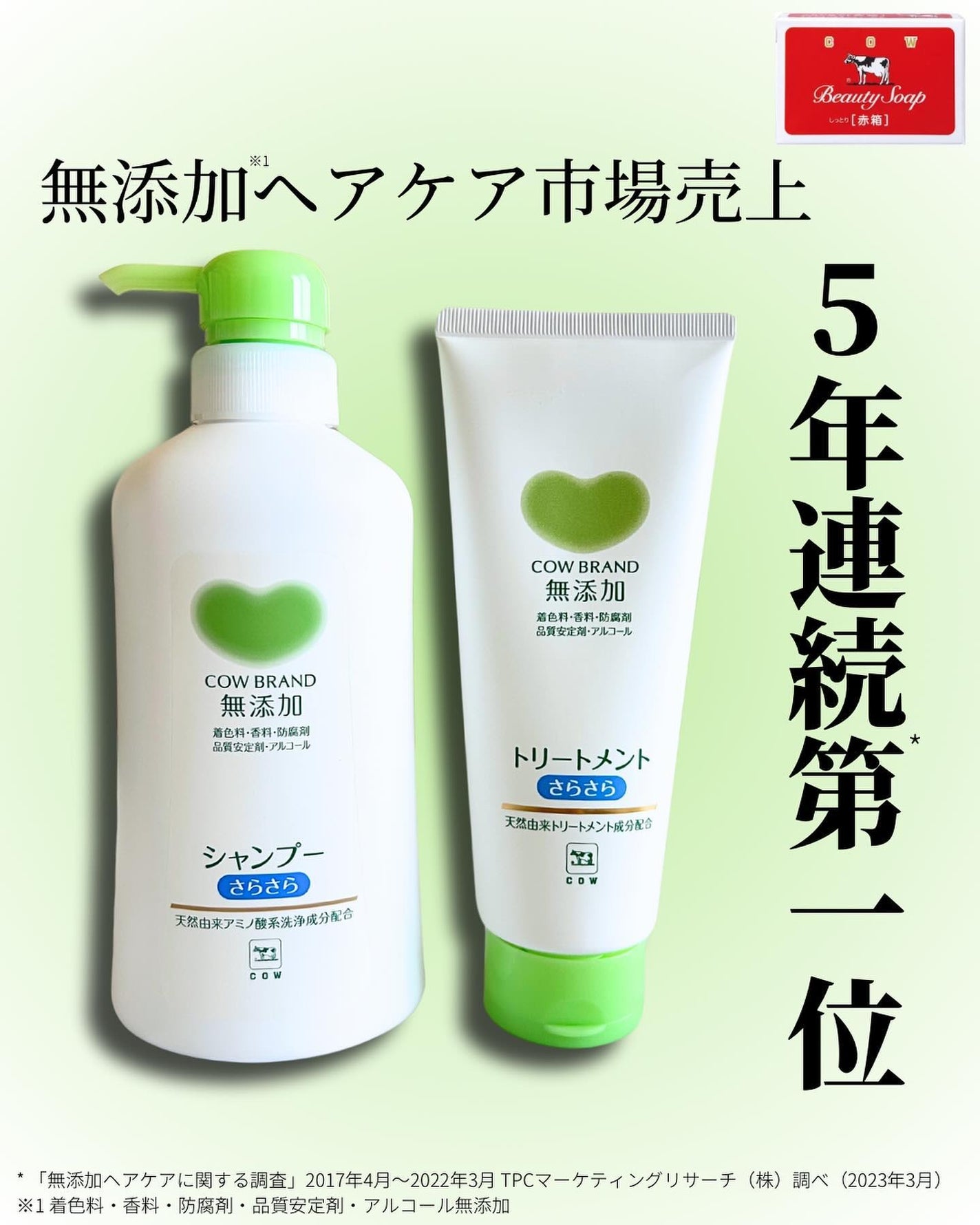 シャンプー・トリートメント さらさら/カウブランド無添加/シャンプー・コンディショナーを使ったクチコミ(1枚目)