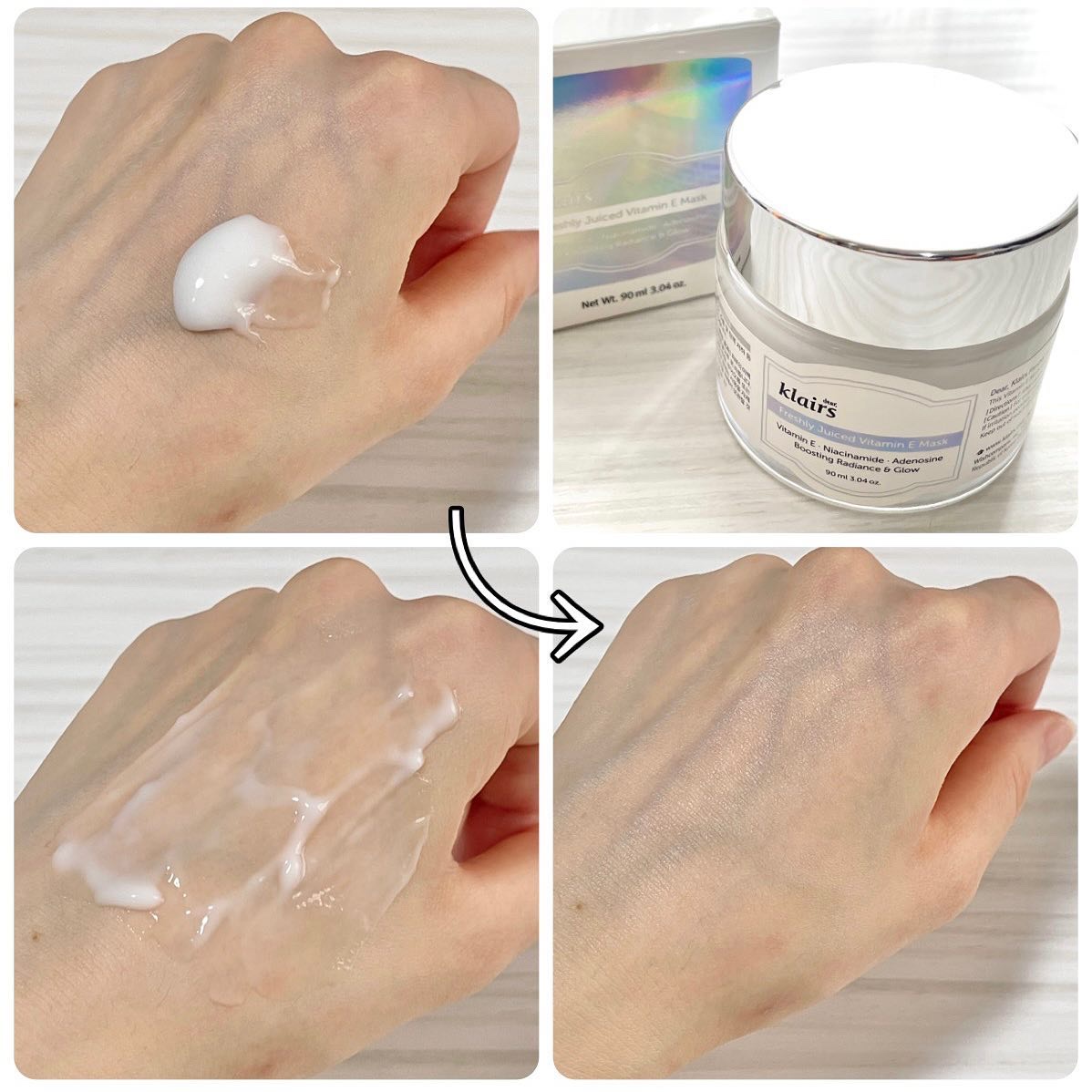 フレッシュリージュースドビタミンEマスク(90g)/Klairs/フェイスクリームを使ったクチコミ（3枚目）