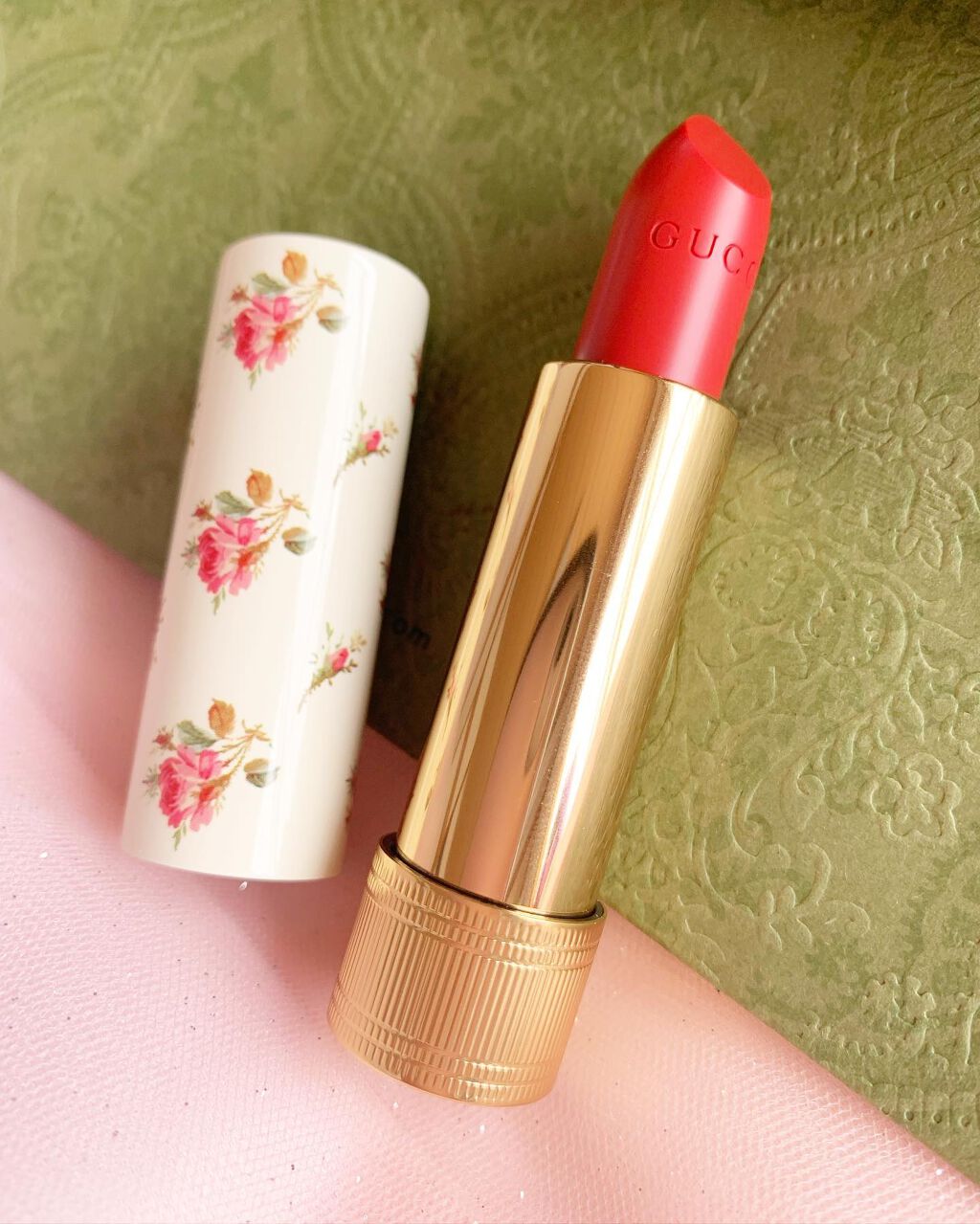グッチ ルージュ ア レーヴル ヴォワル/GUCCI beauty/口紅を使ったクチコミ(2枚目)