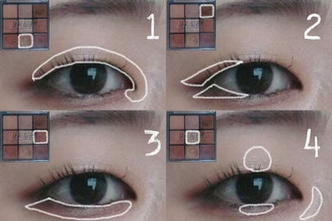 UR GLAM　BLOOMING EYE COLOR PALETTE/U R GLAM/アイシャドウパレットを使ったクチコミ（2枚目）