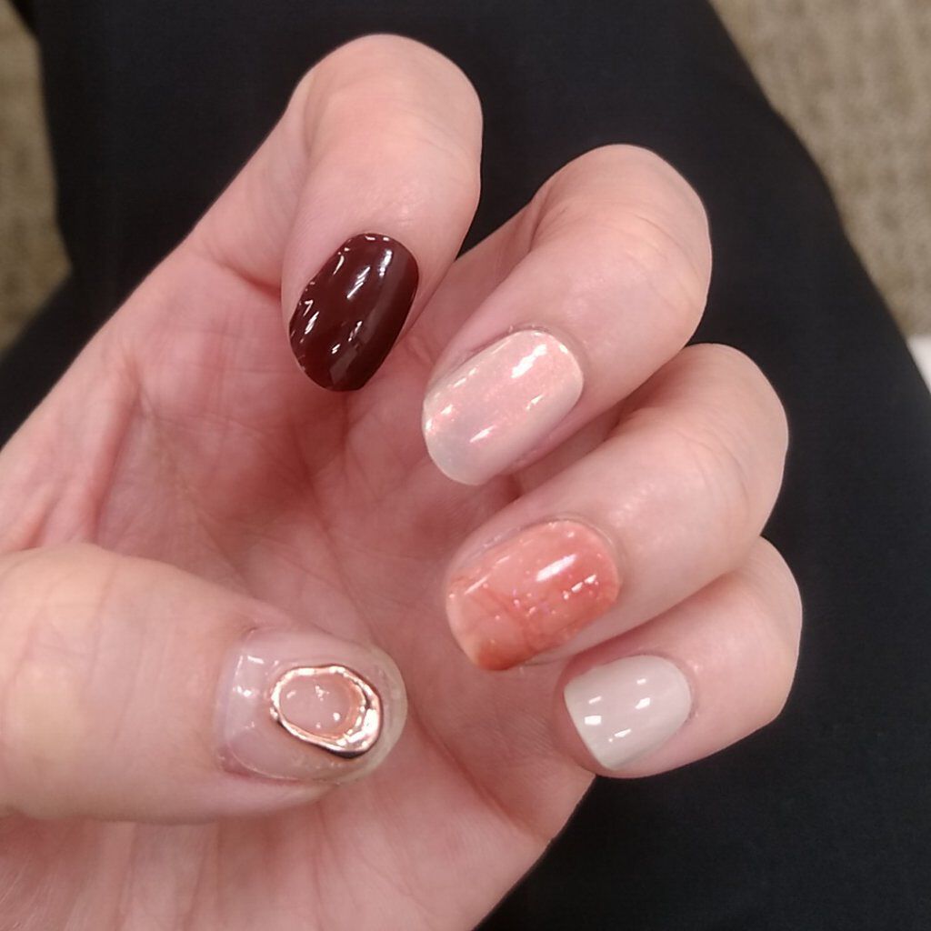 セミキュアジェルネイル(ハンド)/ohora/ネイルシールを使ったクチコミ(1枚目)