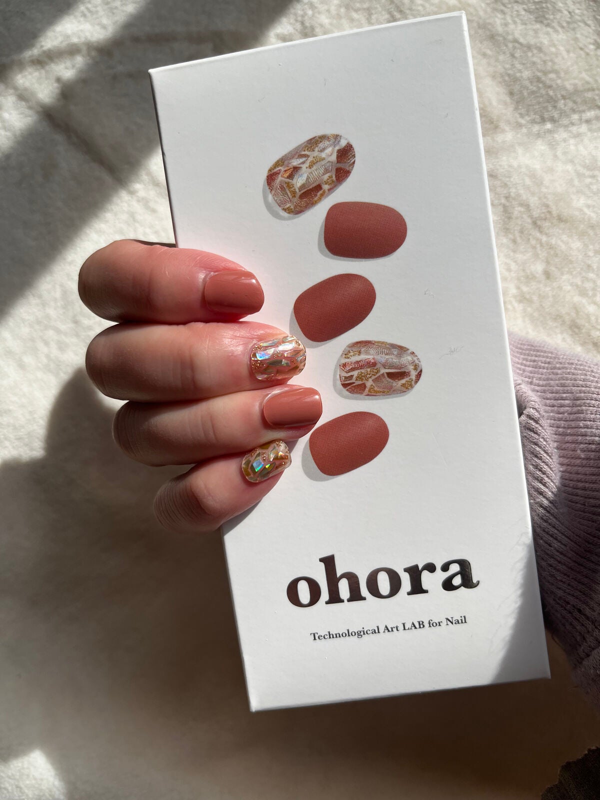 セミキュアジェルネイル(ハンド)/ohora/ネイルシールを使ったクチコミ(2枚目)