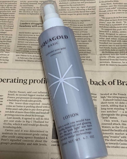 アクアゴールド アクアゴールドローションのクチコミ「アクアゴールドローションです
こちらはRAXYに入っていたものになります
スプレータイプの.....」(1枚目)