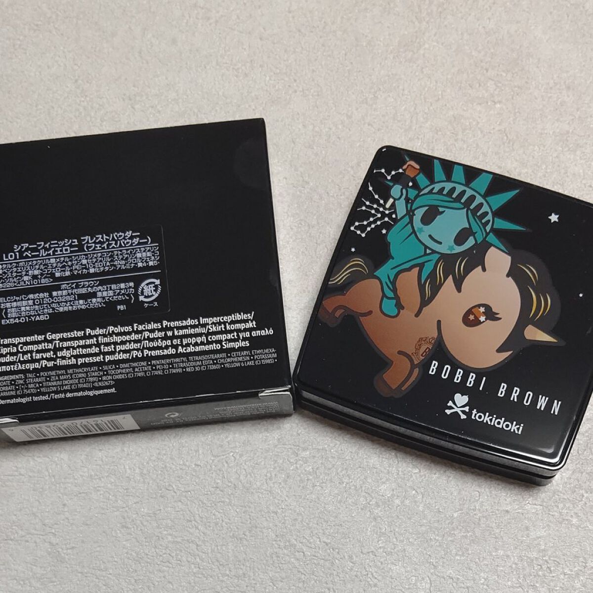 シアーフィニッシュ プレストパウダー L01 ペールイエロー(限定パッケージ)/BOBBI BROWN/プレストパウダーを使ったクチコミ（1枚目）