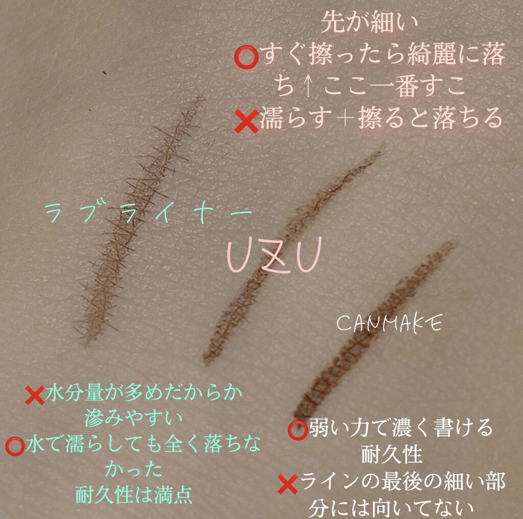 EYE OPENING LINER/UZU BY FLOWFUSHI/リキッドアイライナーを使ったクチコミ（3枚目）