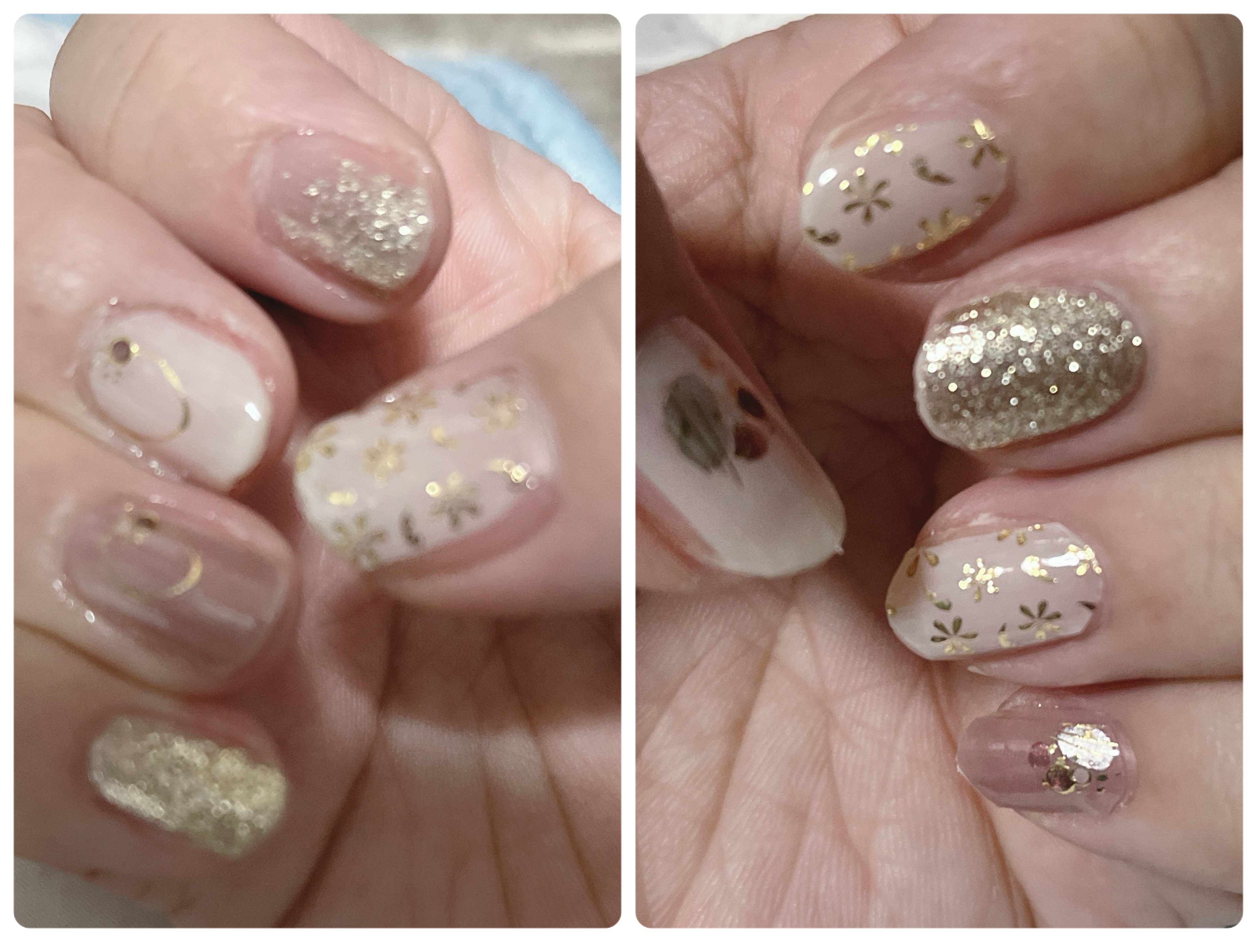 貼るジェルネイル/セリア/ネイルシールを使ったクチコミ（1枚目）