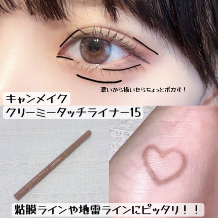 クリーミータッチライナー/キャンメイク/ジェルアイライナーを使ったクチコミ(5枚目)