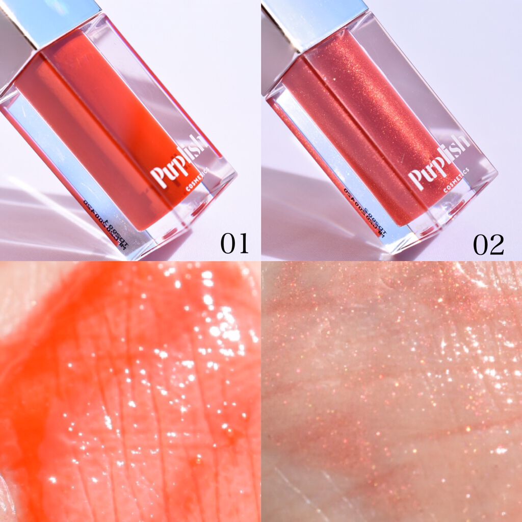 LUSTER GLOW LIP/purplish/リップグロスを使ったクチコミ(2枚目)