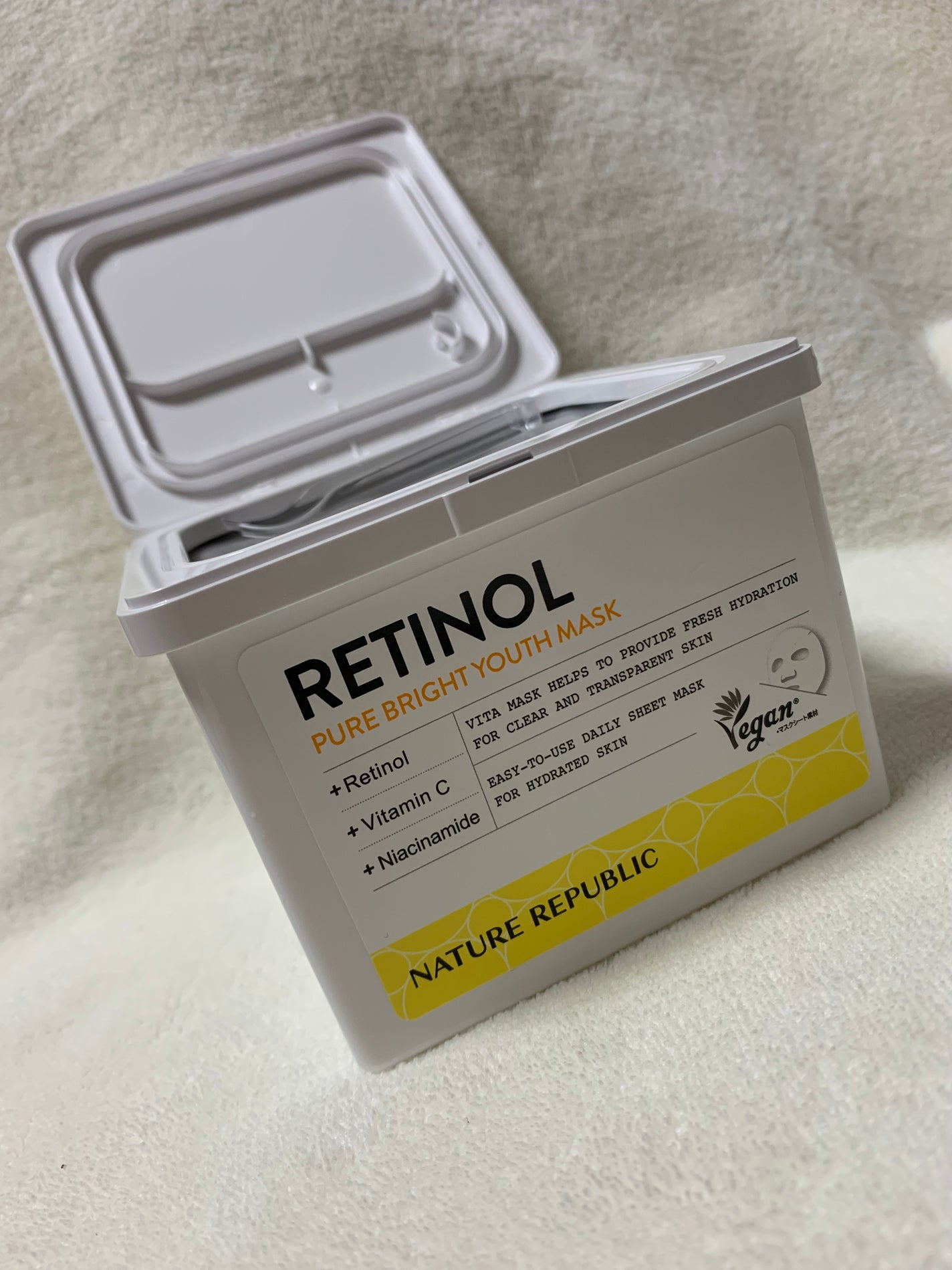 キューブマスク レチノール/ネイチャーリパブリック/シートマスク・パックを使ったクチコミ(1枚目)