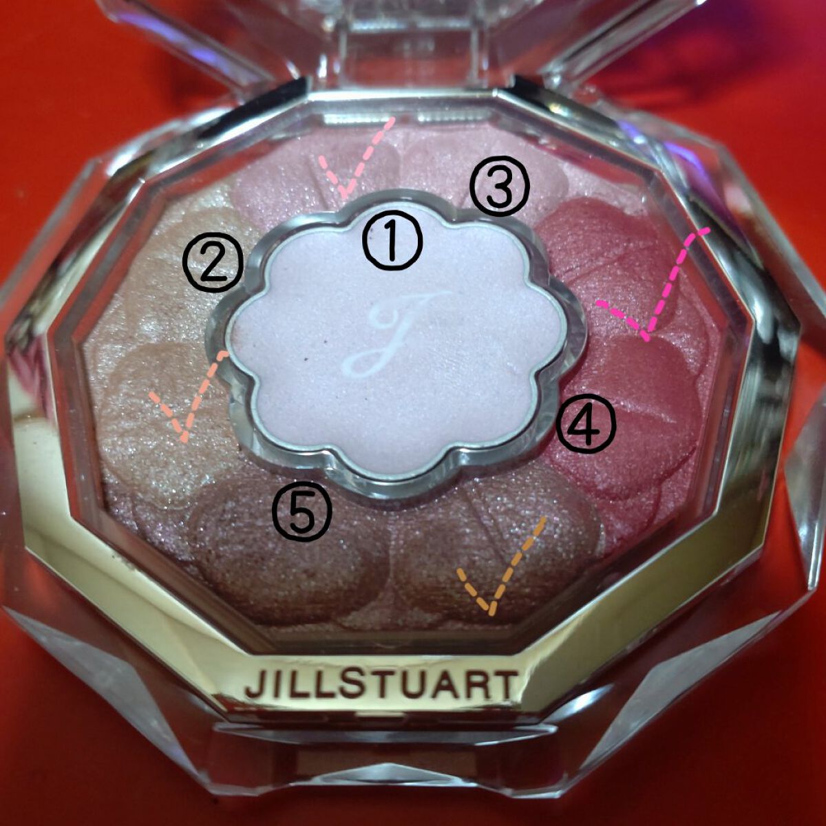 ジルスチュアート ブルームクチュール アイズ 05 dahlia blush/JILL STUART/アイシャドウパレットを使ったクチコミ（2枚目）