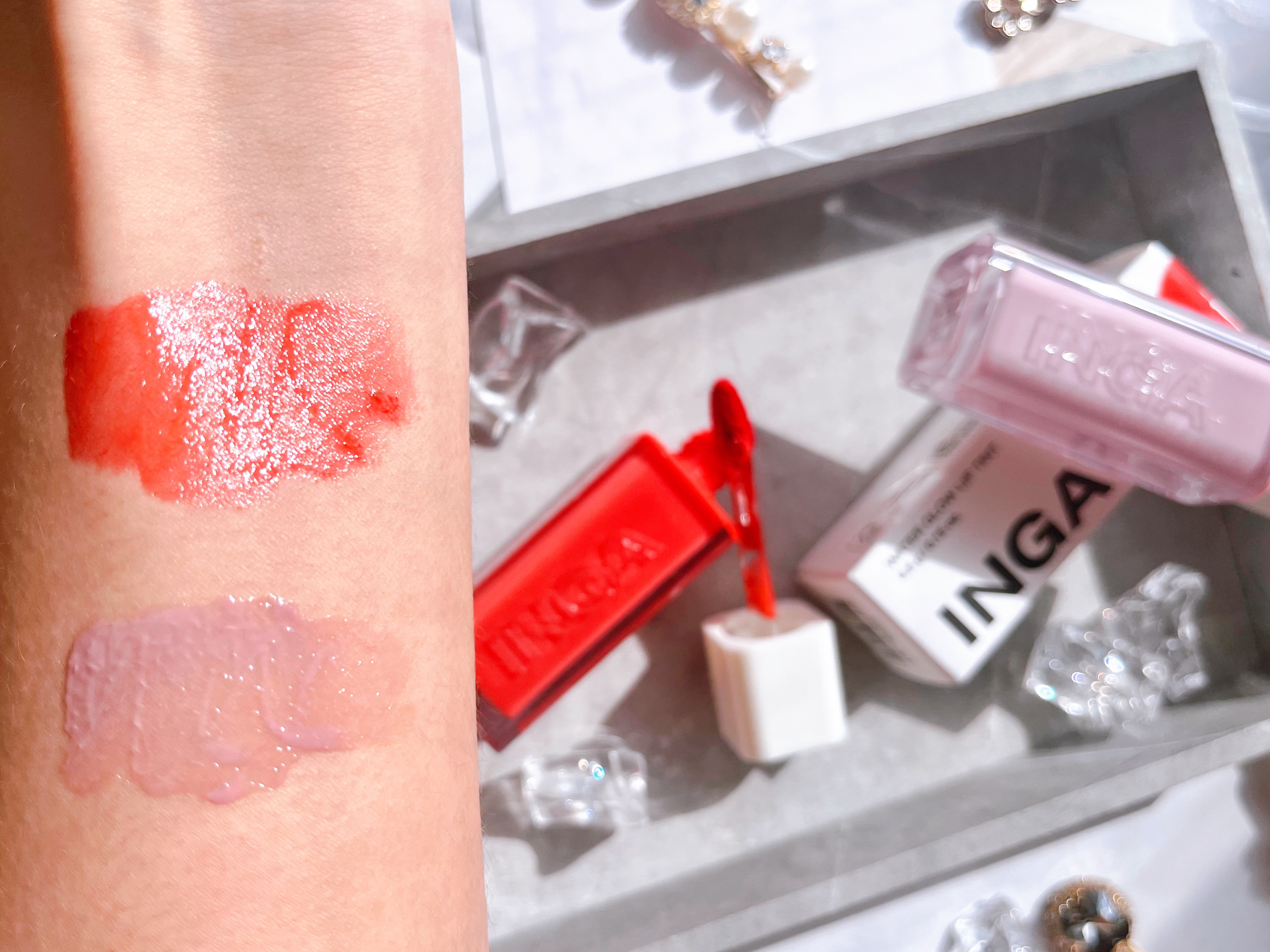 ウォーターグローリップティント/INGA/リップティントを使ったクチコミ（2枚目）