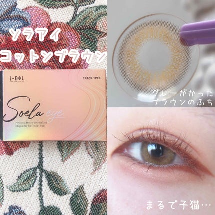i-sha ソラアイのクチコミ「❁︎❁︎どんなメイクにも似合う万能カラコン❁︎❁︎
まるで子猫の瞳みたいな魅了されるカラ.....」(2枚目)
