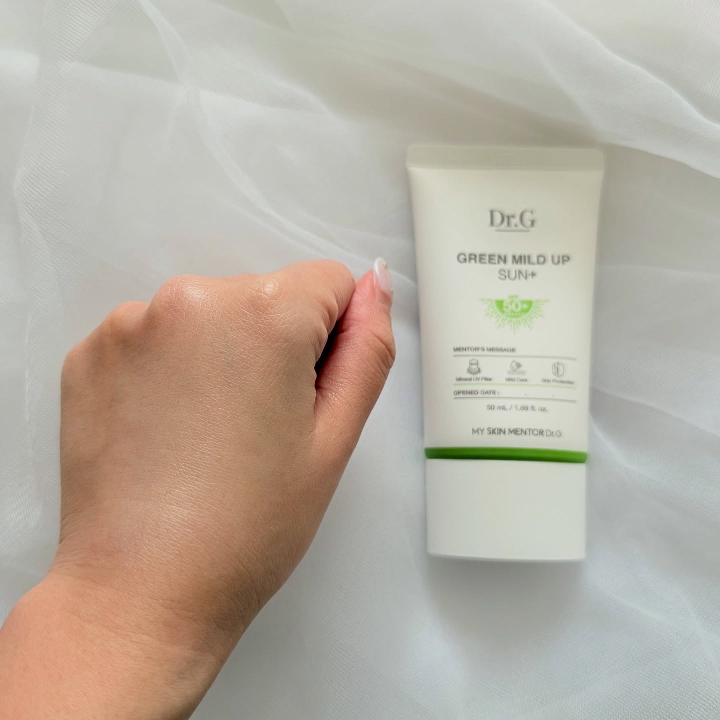 グリーンマイルドアップサンプラス/Dr.G/日焼け止めクリームを使ったクチコミ（3枚目）