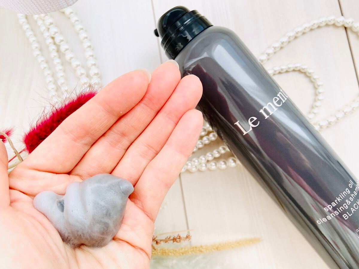 スパークリングオイル クレンジング&シャンプー ブラック /Le ment/市販シャンプーを使ったクチコミ(4枚目)