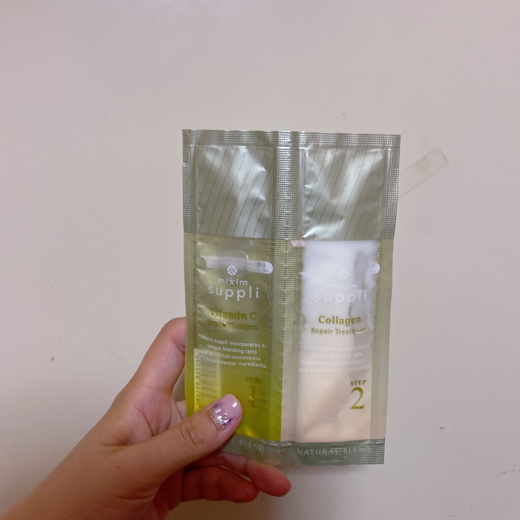 ビタミン リペアシャンプー／コラーゲン リペアヘアトリートメント/mixim suppli/市販シャンプーを使ったクチコミ（1枚目）