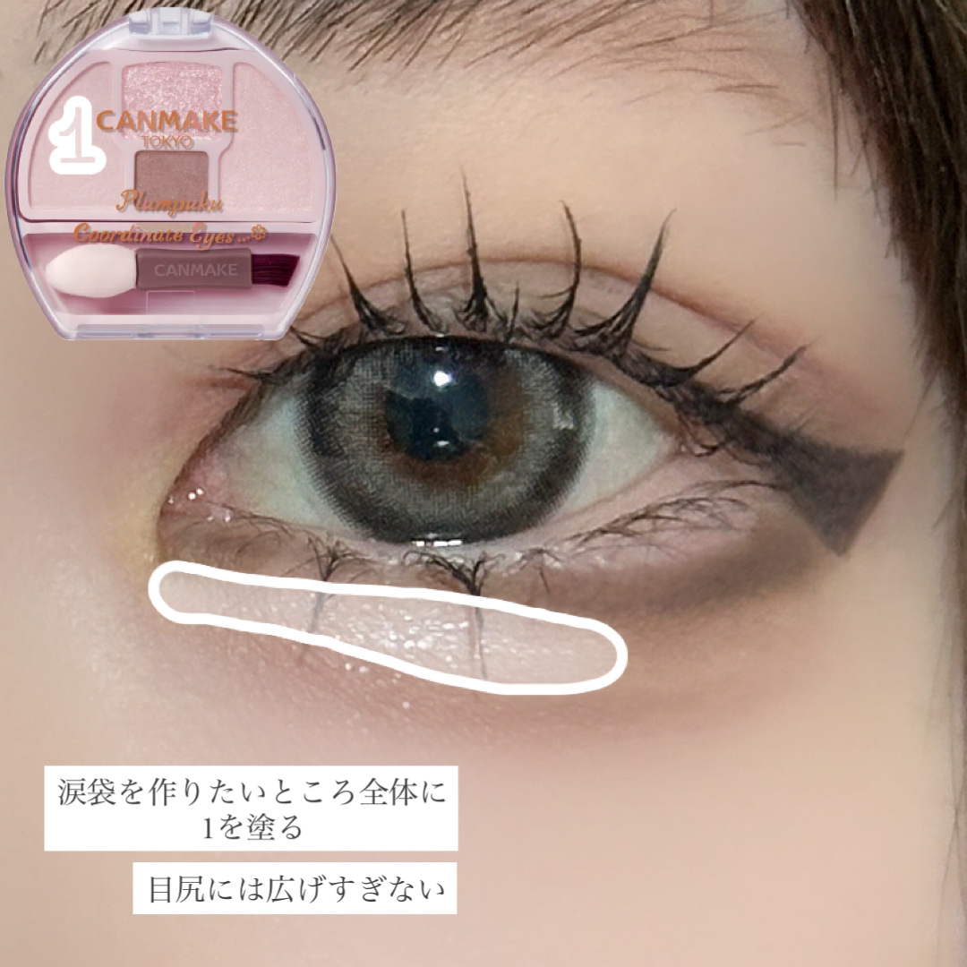 プランぷくコーデアイズNeo/キャンメイク/アイシャドウを使ったクチコミ（2枚目）