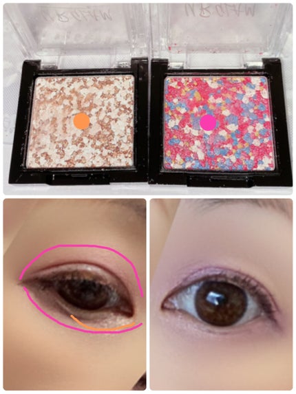 UR GLAM MARBLE EYESHADOW/U R GLAM/単色アイシャドウを使ったクチコミ(3枚目)