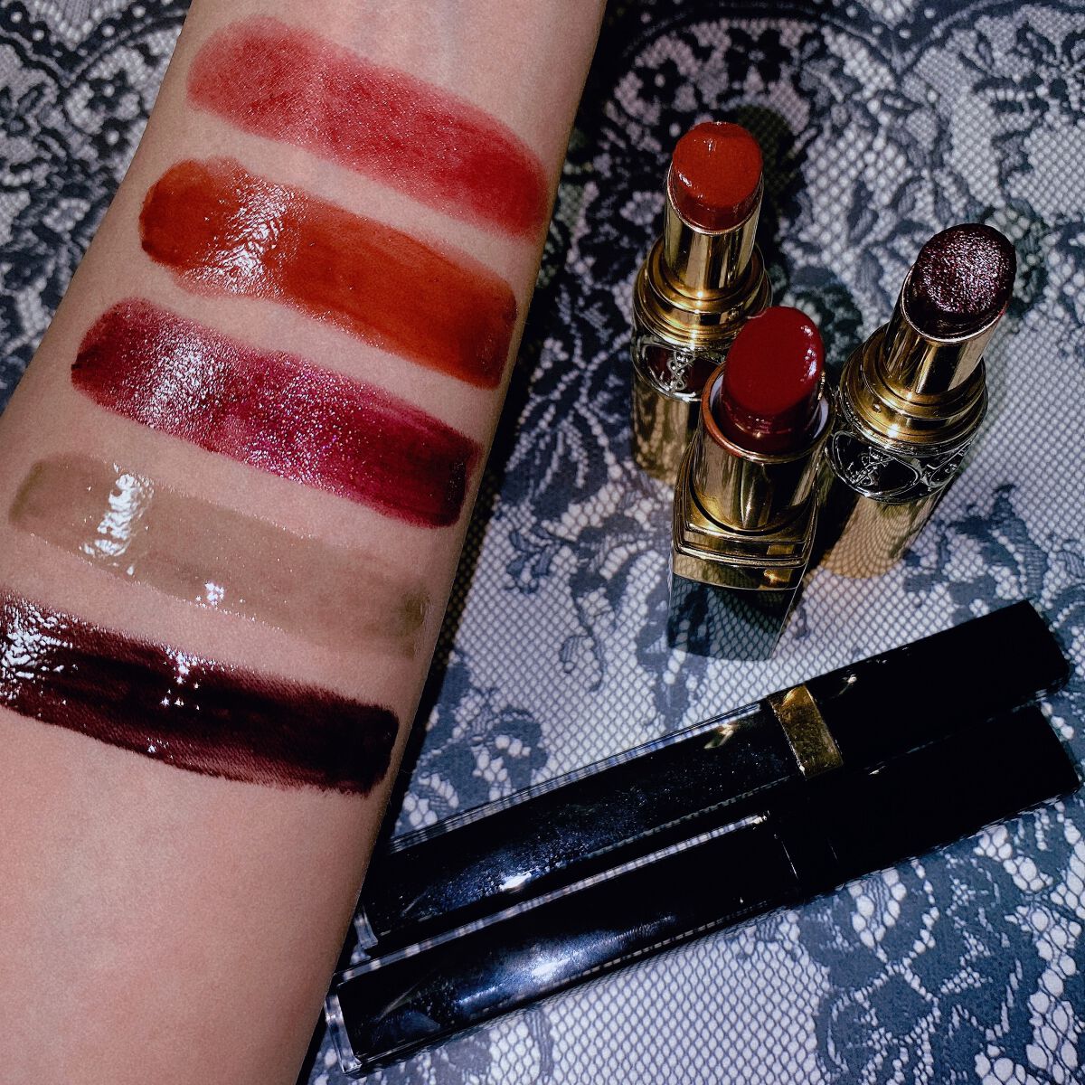 ルージュ ヴォリュプテ シャイン/YVES SAINT LAURENT BEAUTE/口紅を使ったクチコミ(4枚目)