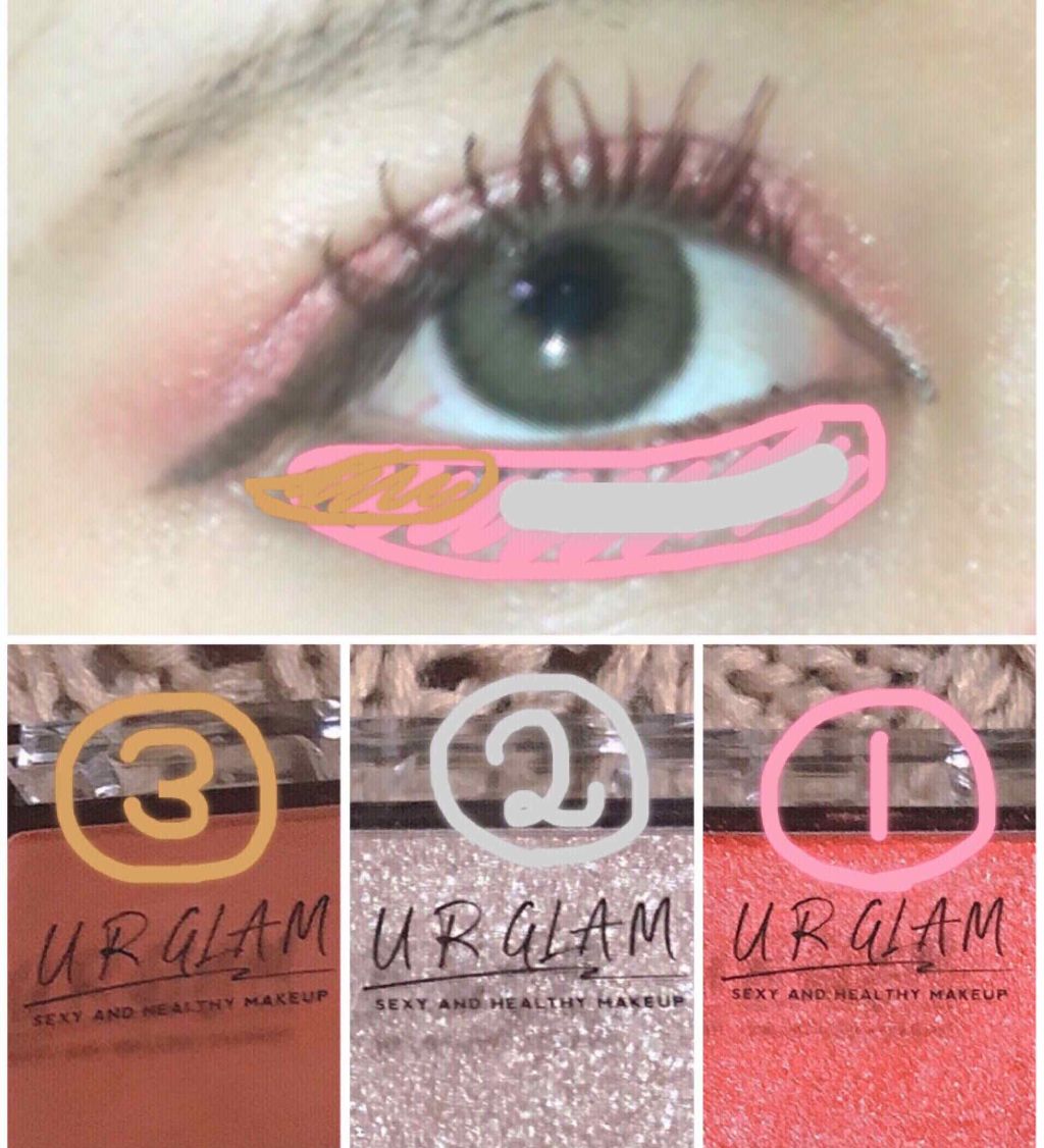 UR GLAM POWDER EYESHADOW/U R GLAM/単色アイシャドウを使ったクチコミ(3枚目)