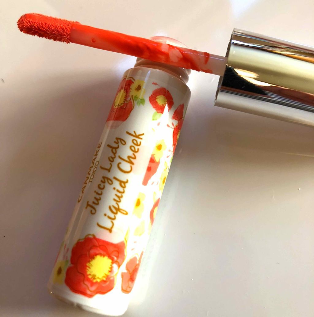 ジューシーレディリキッドチーク/キャンメイク/リキッドチークを使ったクチコミ(1枚目)