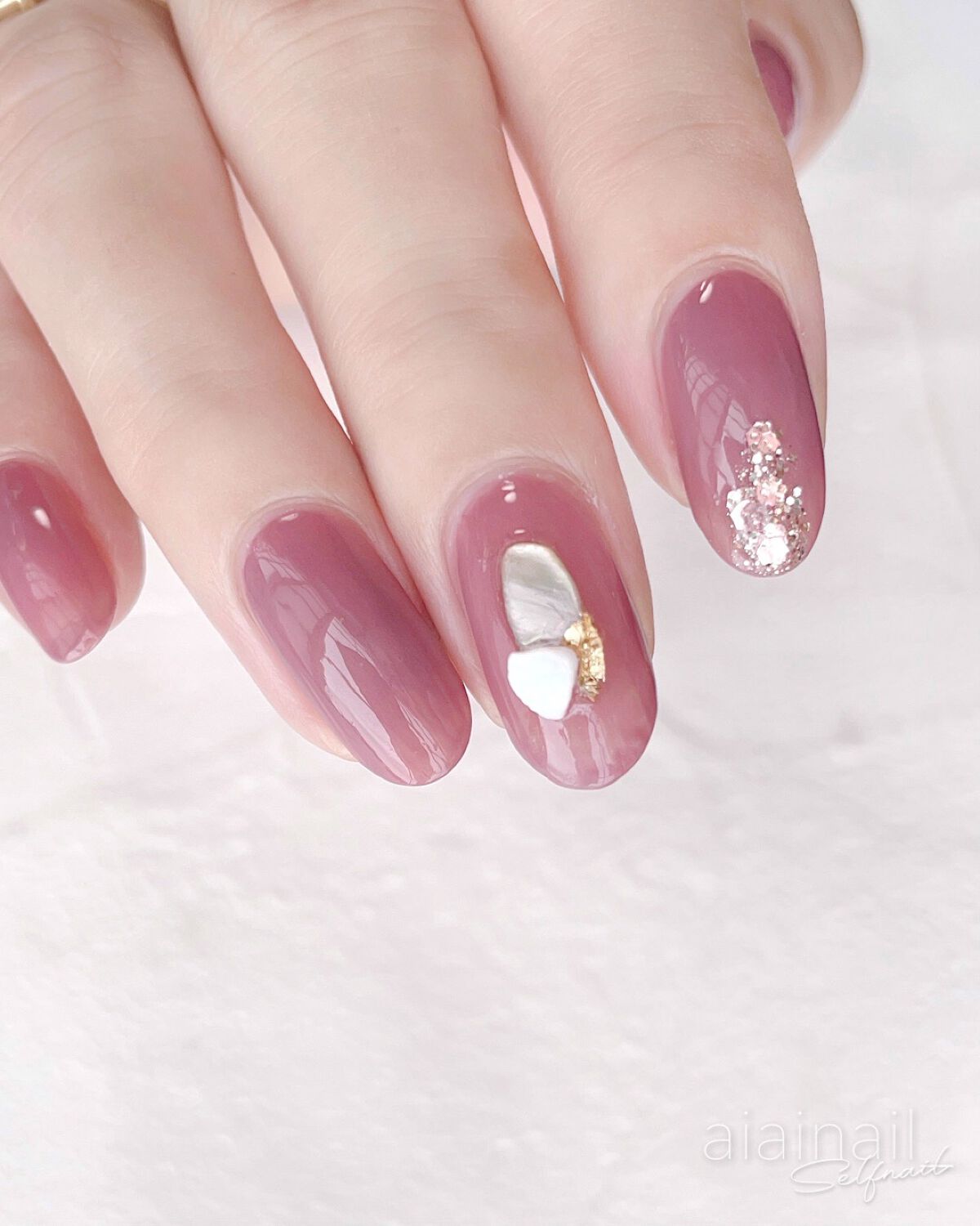 シェルズコート ライトプラム/nail for all/マニキュアを使ったクチコミ（3枚目）