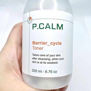 P.CALM バリアサイクルトナーのクチコミ「・
⁡
やけど治療着想の
ゆらぎ肌さんもOKな
マイルドな使い心地の化粧水💁🏻‍♀️✨
⁡
┈.....」（2枚目）
