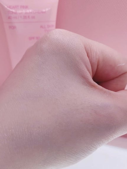 ハートピンクトーンアップサンクリーム/celimax/日焼け止めクリームを使ったクチコミ(8枚目)