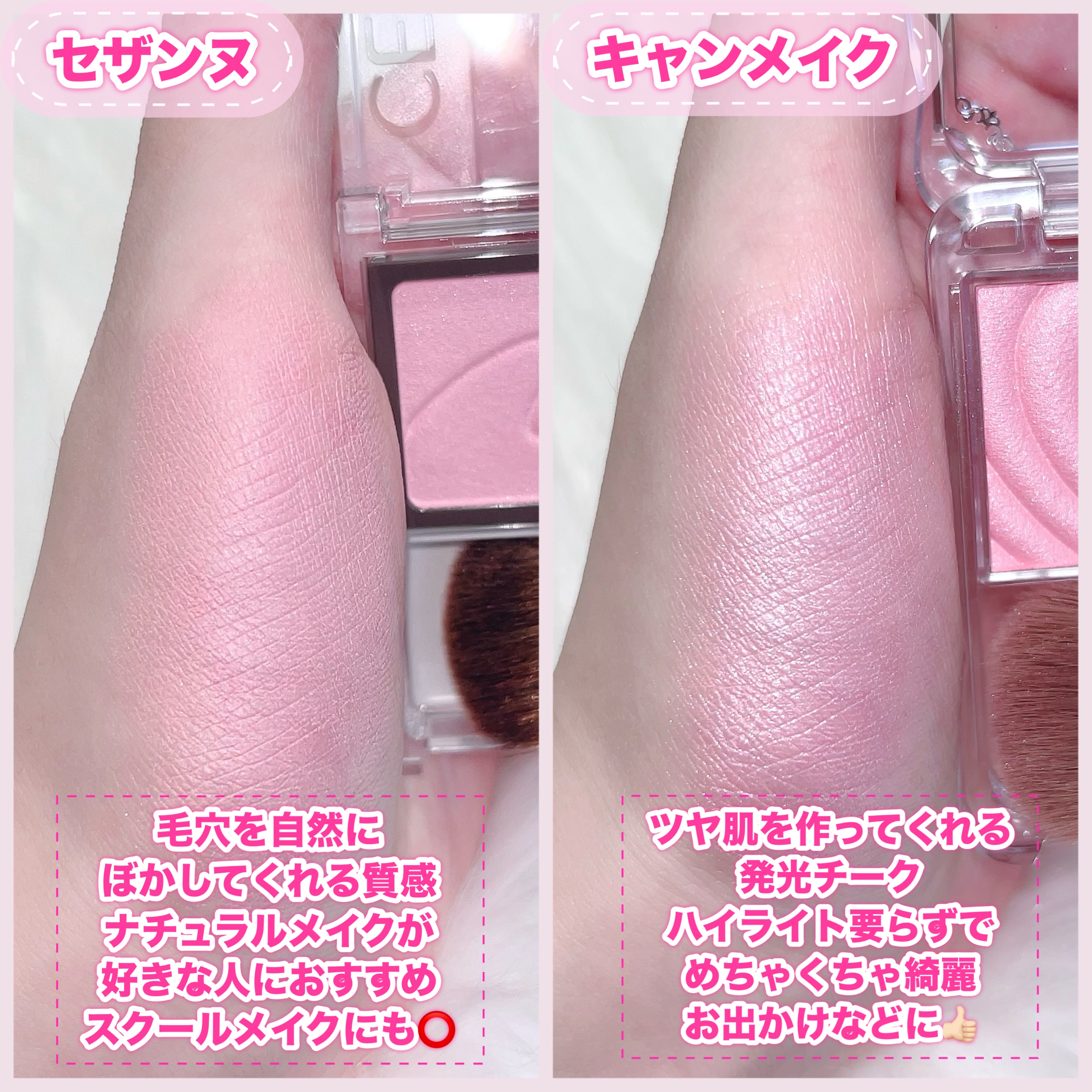 あなたはどっち派？CEZANNE・キャンメイクのパウダーチークを徹底比較