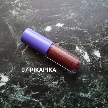 オーバーナイトリップティント 07 PIKAPIKA/ENBAN TOKYO/口紅を使ったクチコミ（3枚目）