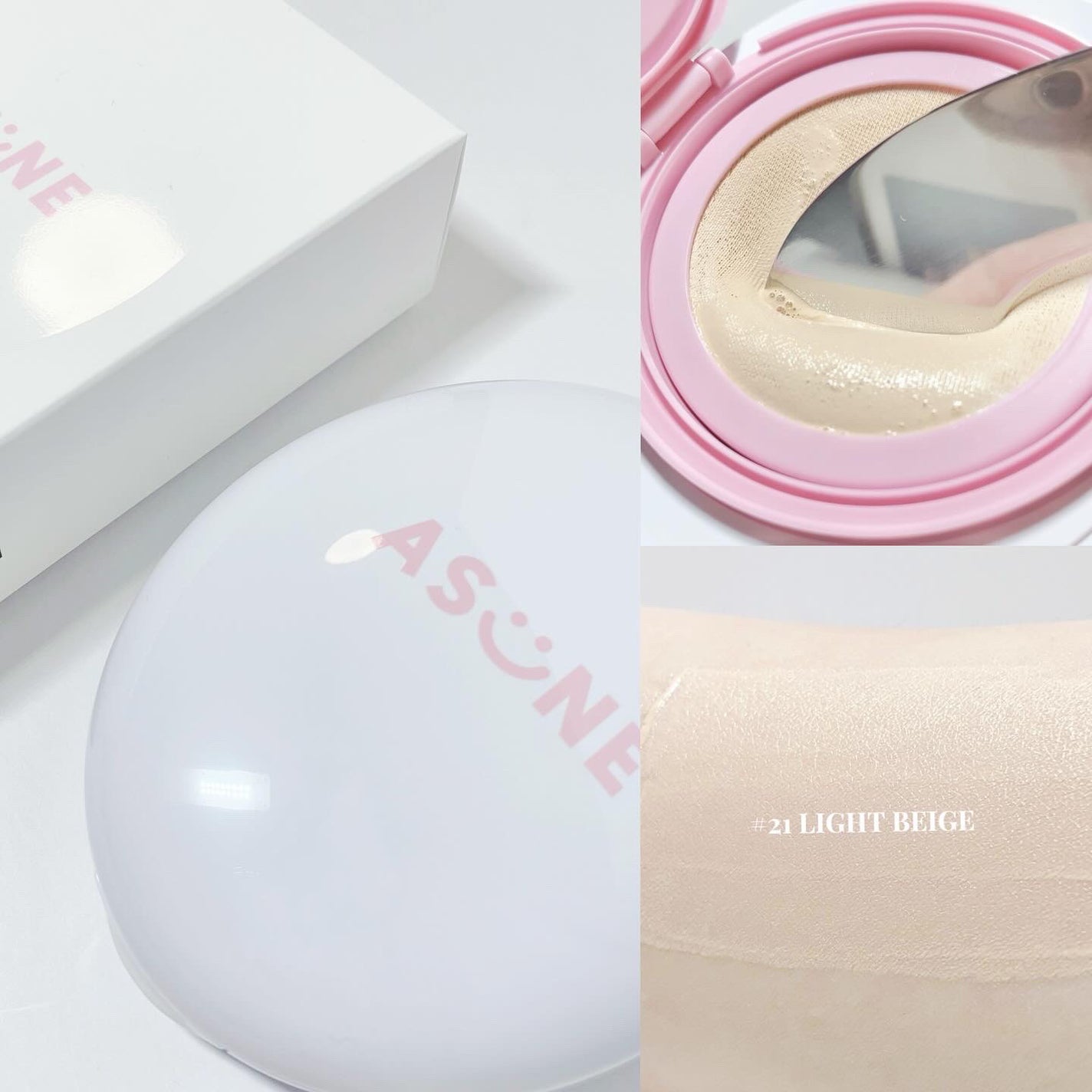 デューイーメッシュファンデーション/ASUNE /クッションファンデーションを使ったクチコミ(1枚目)