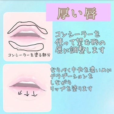 ♡せーにゃん♡🌷 on LIPS 「❀唇の形　悩み別リップメイク方法❀/｡・ﾟ・。｡・ﾟ・。｡・ﾟ..」（2枚目）