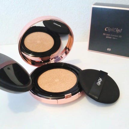 シピシピ フィットスキンクッション 03 ミディアムベージュ/CipiCipi/クッションファンデーションを使ったクチコミ(3枚目)