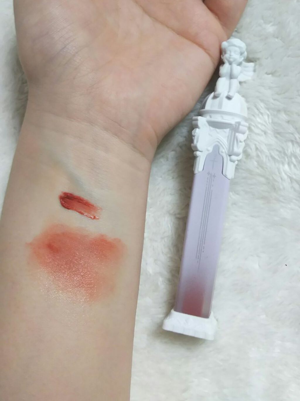 リトルエンジェルフェザーマットリップ/FlowerKnows/口紅を使ったクチコミ（3枚目）