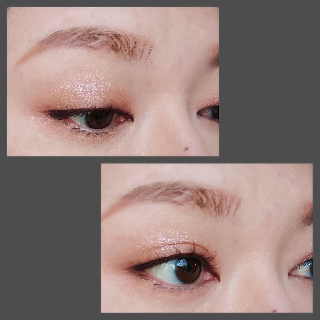 グリッター&グロウ リキッドアイシャドウ/stila/グリッターを使ったクチコミ（3枚目）