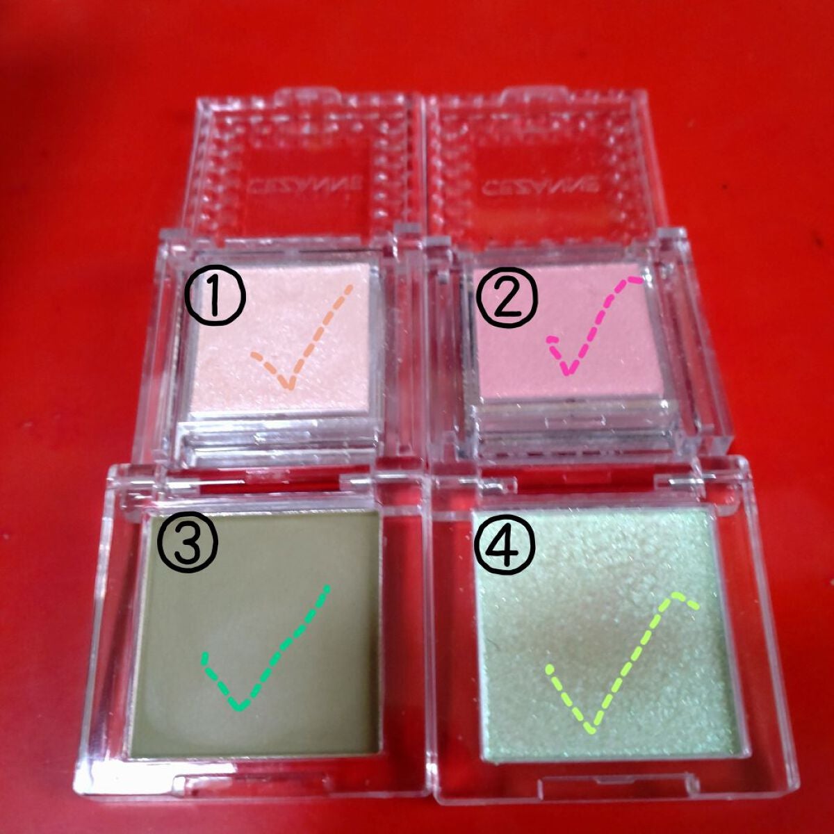 シングルカラーアイシャドウ/CEZANNE/単色アイシャドウを使ったクチコミ(2枚目)