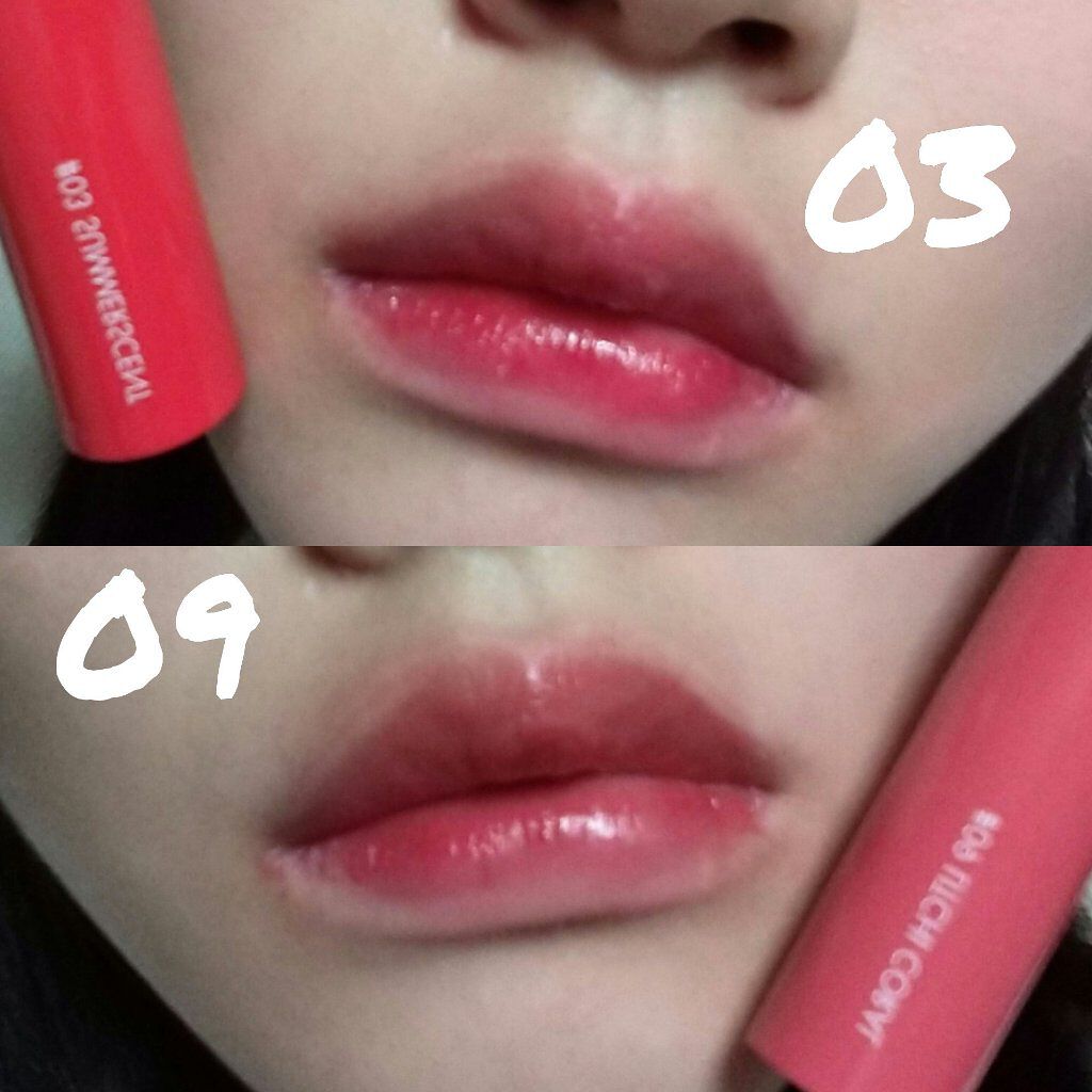 ジューシーラスティングティント/rom&nd/リップティントを使ったクチコミ(4枚目)