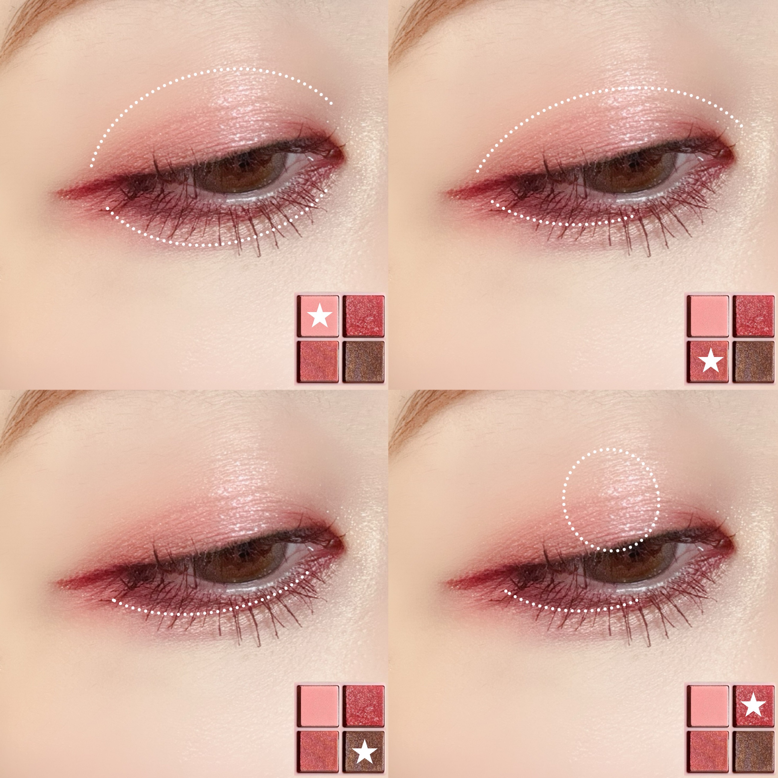 ストロベリーピンクミニパレット/dasique/アイシャドウパレットを使ったクチコミ（3枚目）