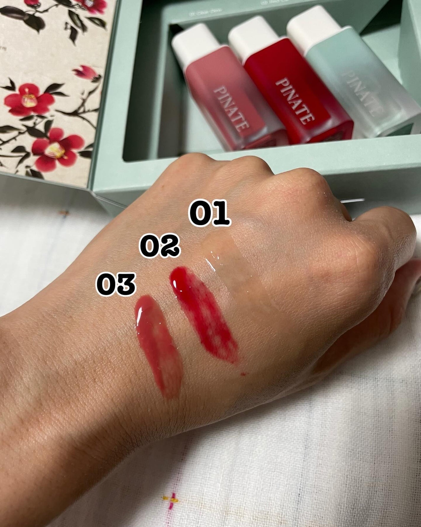 ナチュラルブルームリップオイルセラム 3色セット/PINATE/リップグロスを使ったクチコミ(8枚目)