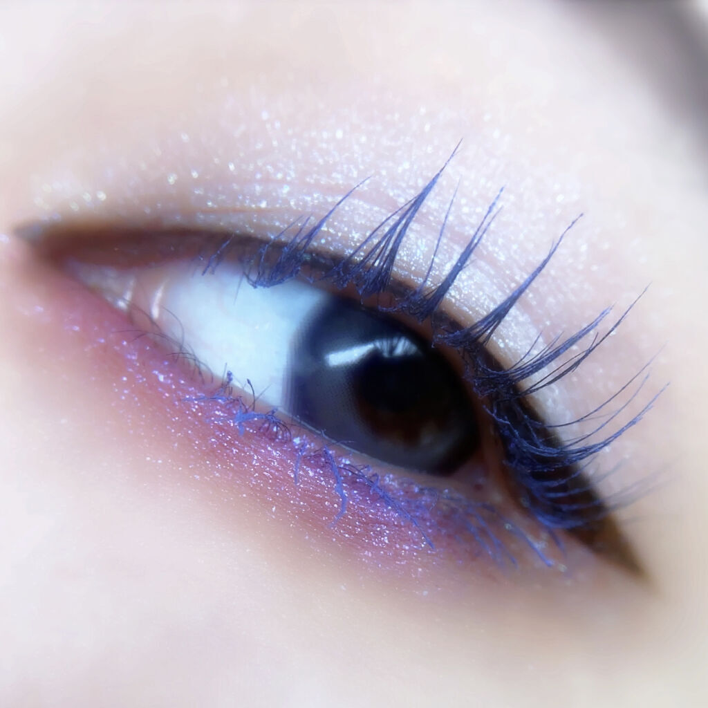 エクストラロング カラーマスカラ EX-01 ブルーバイオレット/Amplitude/マスカラを使ったクチコミ（2枚目）