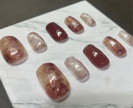 orange_gloss_lxmy on LIPS 「ネイルチップハンドメイドです!よかったらデザイン真似してみてく..」(6枚目)