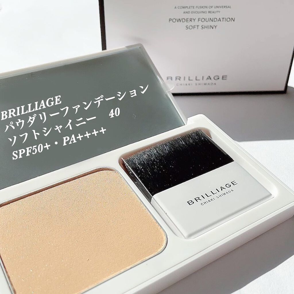 パウダリーファンデーション ソフトシャイニー/ブリリアージュ/パウダーファンデーションを使ったクチコミ（2枚目）