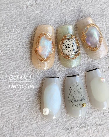 💛 pukkuri designs 💛
@gelme1 さまより新しく発売されている
チューブタイプのジェル“Deco Gel”で
ぷっくりデザインを作ってみました☺️🫧
✽
私がいただいたのはCLEA