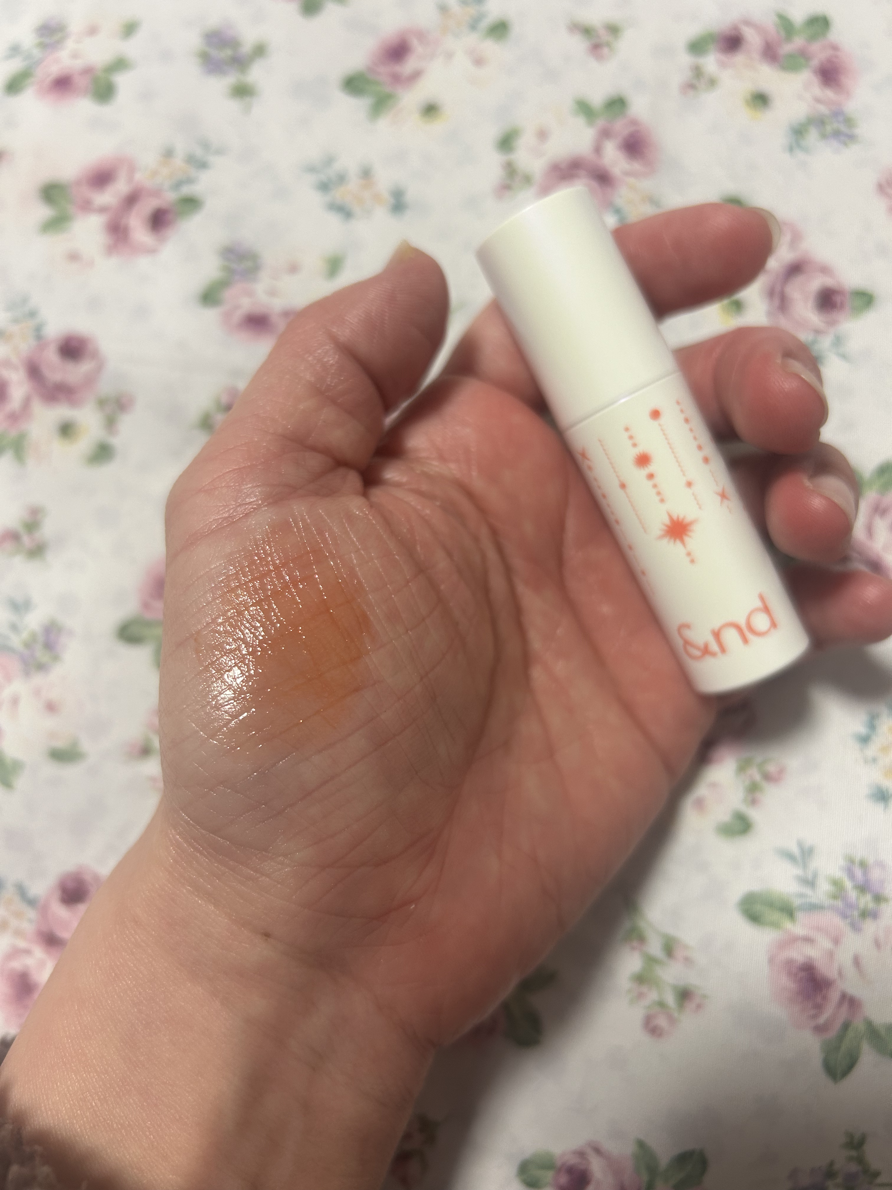 アンドバイロムアンド　グラッシーボムティント HL02 CORAL SNOW/&nd by rom&nd/リップティントを使ったクチコミ（2枚目）