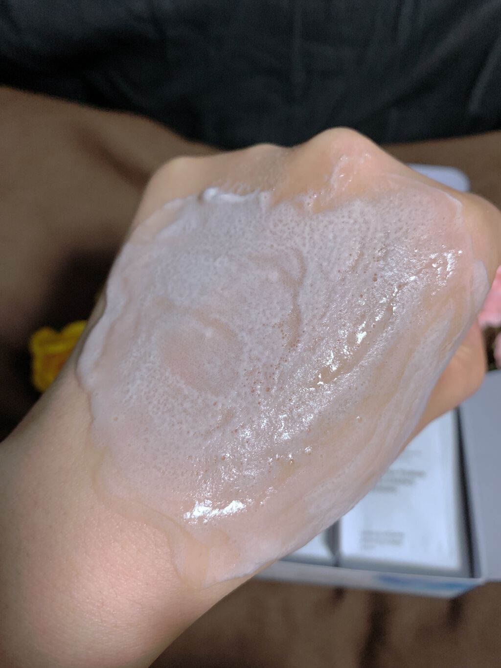 KC むきタマつるん 発泡美容液クレンジング/ハーブ健康本舗/クレンジングジェルを使ったクチコミ(3枚目)