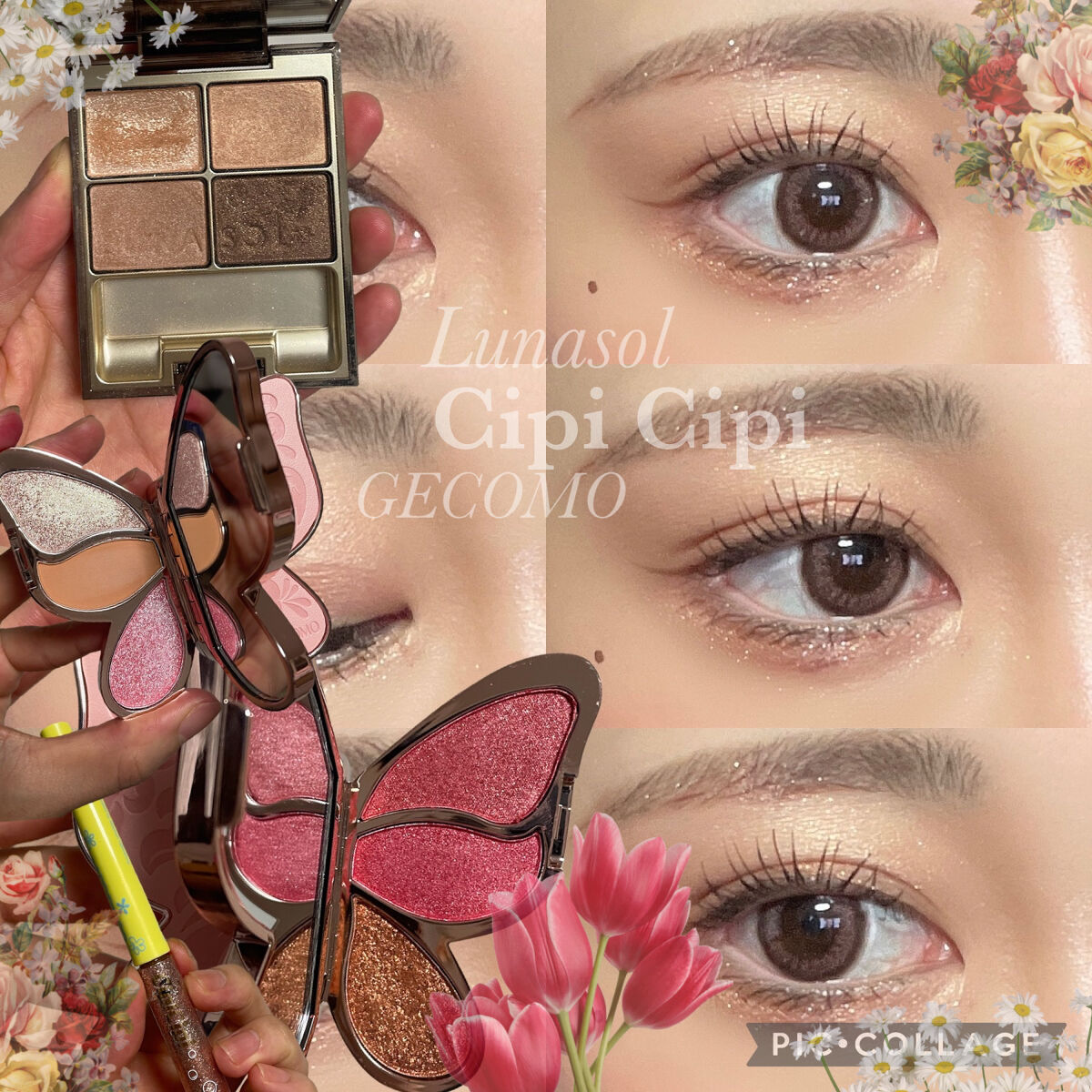 butterfly 6 colors Eye Shadow/gecomo/アイシャドウパレットを使ったクチコミ（1枚目）