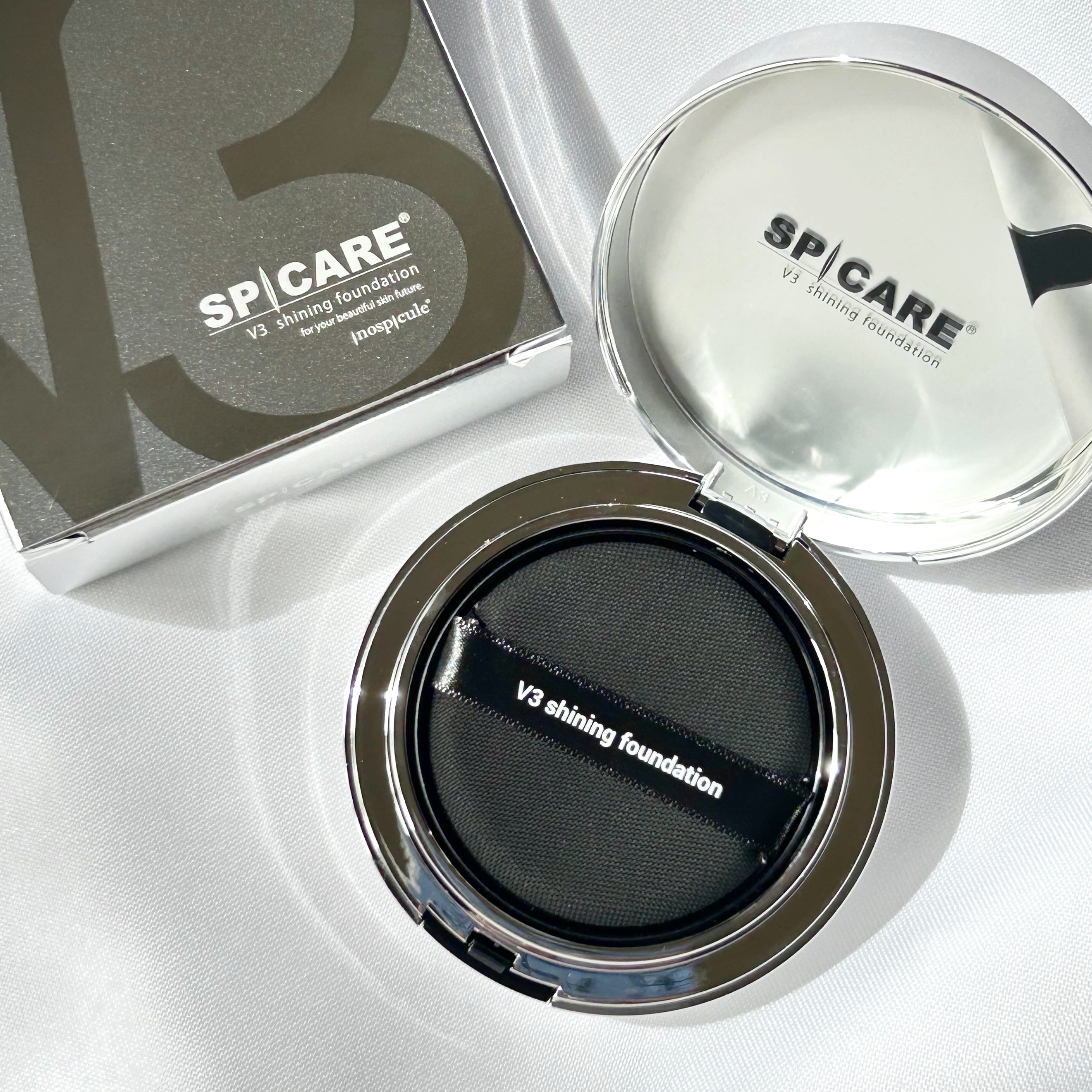 V3シャイニングファンデーション/SPICARE/クッションファンデーションを使ったクチコミ（3枚目）