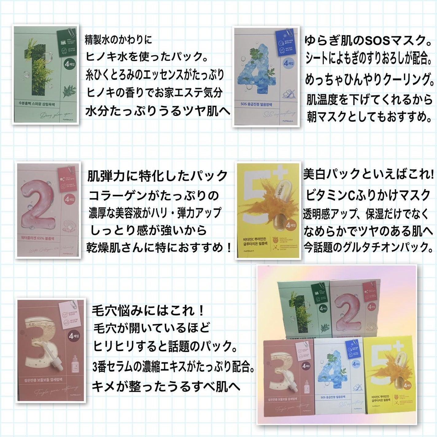 3番 すべすべキメケアシートマスク/numbuzin/シートマスク・パックを使ったクチコミ(1枚目)