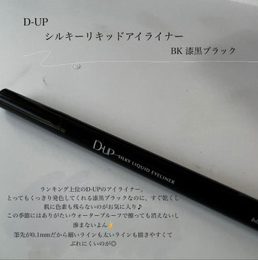 シルキーリキッドアイライナーWP BK 漆黒ブラック/D-UP/リキッドアイライナーを使ったクチコミ（2枚目）