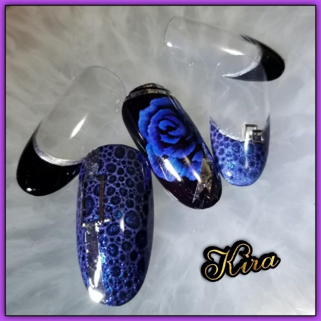 #ネイル,#ジェルネイル,#バラネイル,#フラワーネイル,#個性派ネイルのネイルデザイン